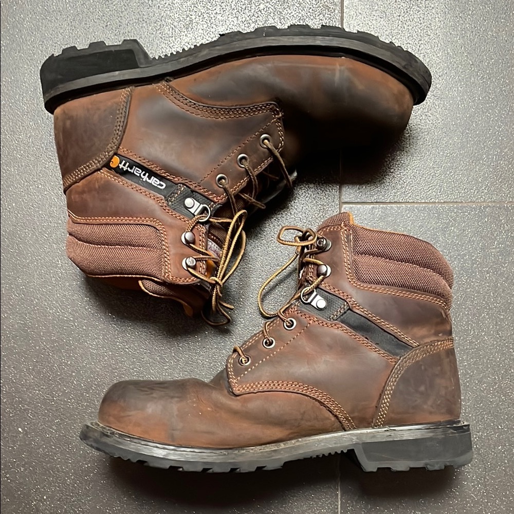 Carhartt Men's  6-Inch Steel Toe Waterproof Boots Brown, Size 8 - Picture 3 of 8